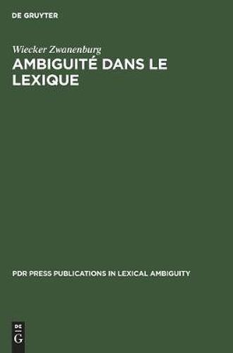 Cover image for Ambiguite Dans Le Lexique