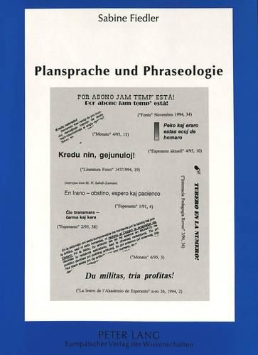 Cover image for Plansprache Und Phraseologie: Empirische Untersuchungen Zu Reproduziertem Sprachmaterial Im Esperanto