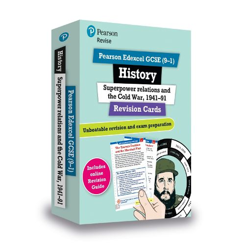 Cover image for Pearson REVISE Edexcel GCSE (9-1) History Superpower relations & the Cold War Revision Cards: for home learning, 2022 and 2023 assessments and exams