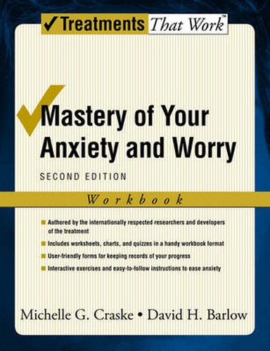 Cover image for Mastery of Your Anxiety and Worry: Workbook