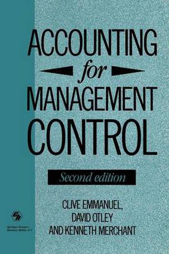 Cover image for Accounting for Management Control