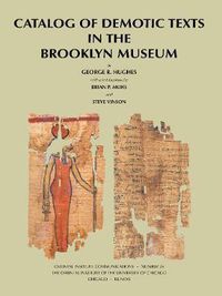 Cover image for Catalog of Demotic Texts in the Brooklyn Museum