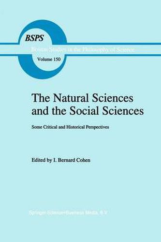 Cover image for The Natural Sciences and the Social Sciences: Some Critical and Historical Perspectives