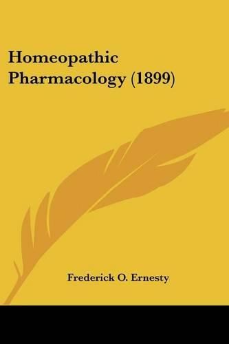 Cover image for Homeopathic Pharmacology (1899)