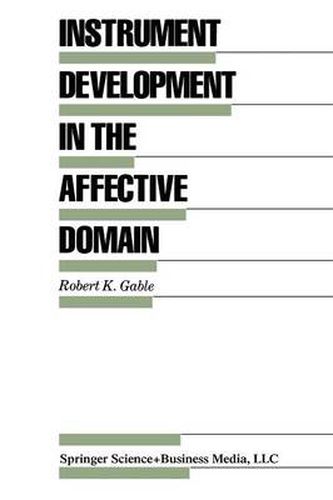 Cover image for Instrument Development in the Affective Domain