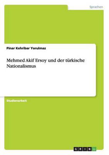 Cover image for Mehmed Akif Ersoy und der turkische Nationalismus