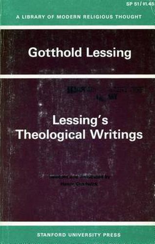 Lessing's Theological Writings: Selections in Translation