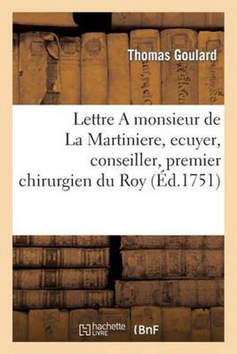 Cover image for Lettre a Monsieur de la Martiniere