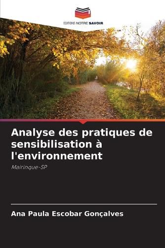 Cover image for Analyse des pratiques de sensibilisation a l'environnement