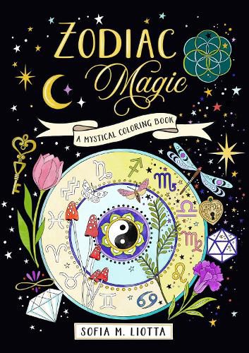 Cover image for A Mystical Coloring Book: Zodiac Magic