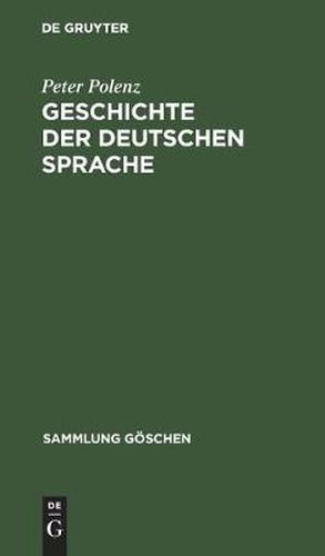 Cover image for Geschichte Der Deutschen Sprache