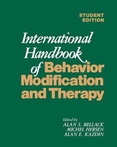 Cover image for International Handbook of Behavior Modification and Therapy