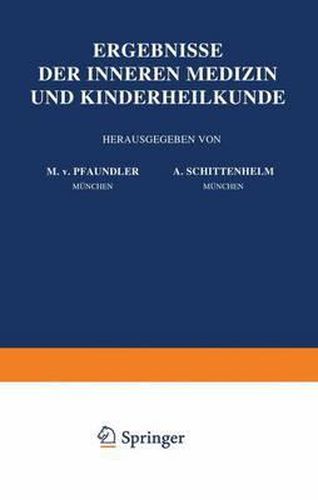 Cover image for Ergebnisse Der Inneren Medizin Und Kinderheilkunde: Einundsechzigster Band