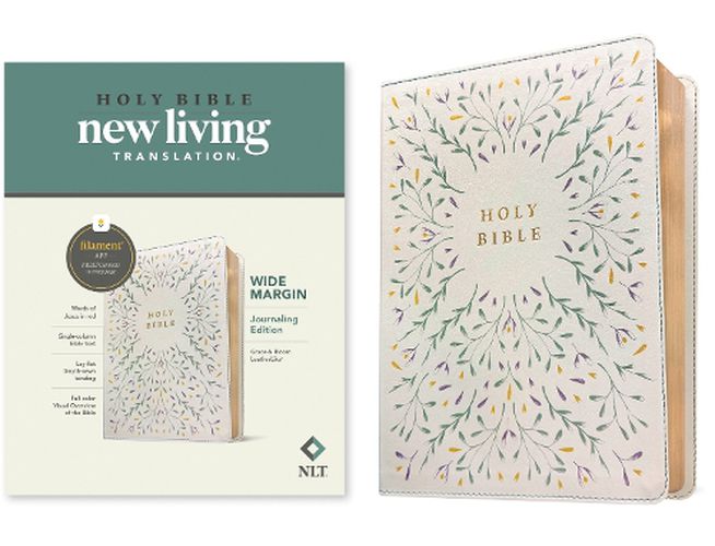 Cover image for NLT Wide Margin Bible, Filament Enabled (Leatherlike, Grace & Bloom, Red Letter)