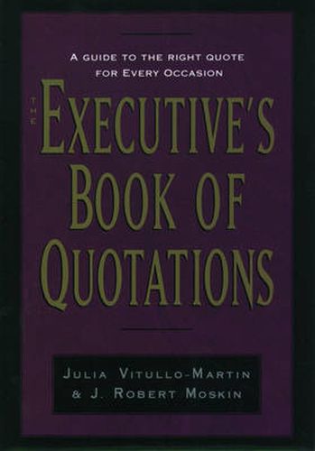 Cover image for The Executive's Book of Quotations