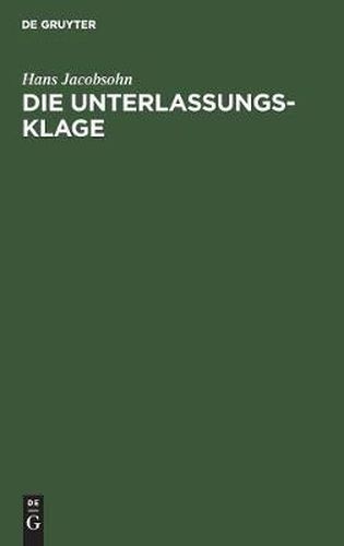 Cover image for Die Unterlassungsklage