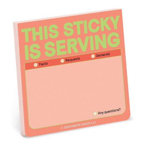 Cover image for Knock Knock This Sticky Is Serving Sticky Note (Pastel Version)
