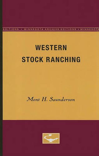 Cover image for Western Stock Ranching