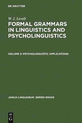 Cover image for Psycholinguistic Applications