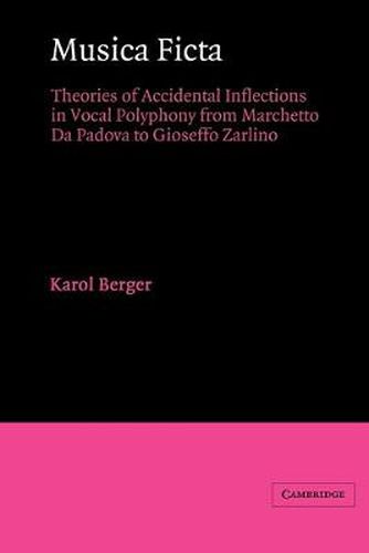 Cover image for Musica Ficta: Theories of Accidental Inflections in Vocal Polyphony from Marchetto da Padova to Gioseffo Zarlino