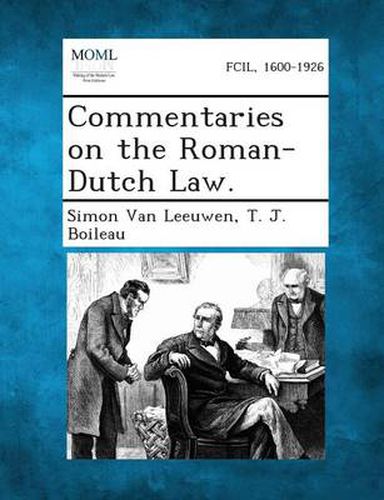 Cover image for Commentaries on the Roman-Dutch Law.