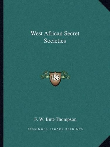 Cover image for West African Secret Societies