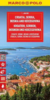 Cover image for Croatia, Bosnia, Herzegovina Marco Polo Map