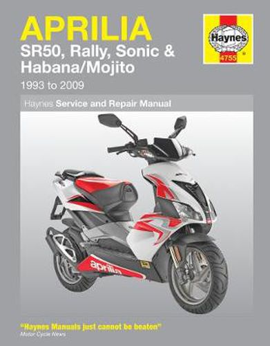 Cover image for Aprilia SR50, Rally, Sonic & Habana/Mojito Scooters (93 - 09)