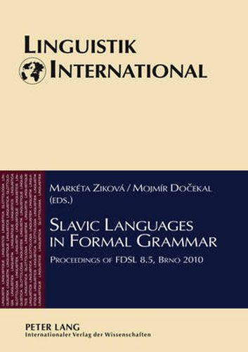 Cover image for Slavic Languages in Formal Grammar: Proceedings of FDSL 8.5, Brno 2010