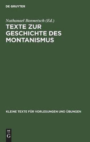 Cover image for Texte Zur Geschichte Des Montanismus