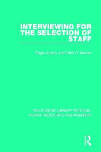 Cover image for Interviewing for the Selection of Staff