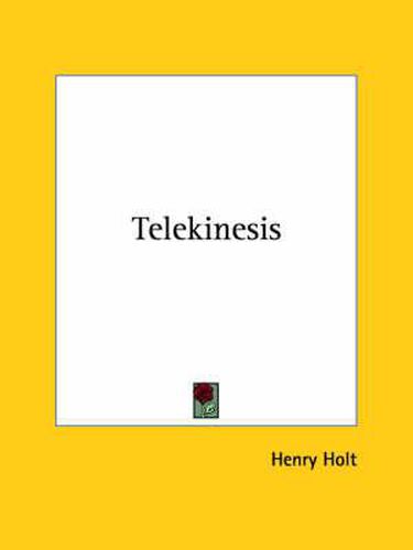 Cover image for Telekinesis