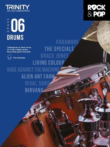 Cover image for Trinity Rock and Pop Drums Grade 6