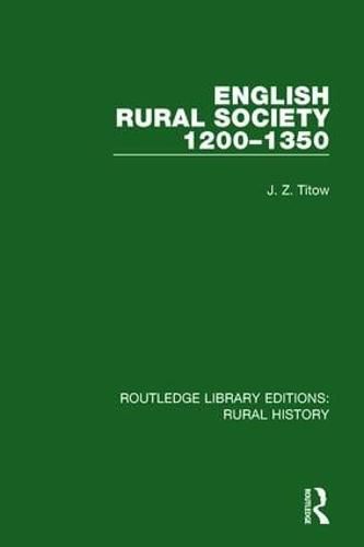 Cover image for English Rural Society, 1200-1350