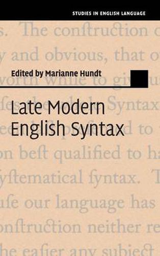 Cover image for Late Modern English Syntax