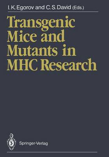 Cover image for Transgenic Mice and Mutants in MHC Research