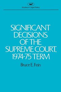 Cover image for Significant Decisions of the Supreme Court