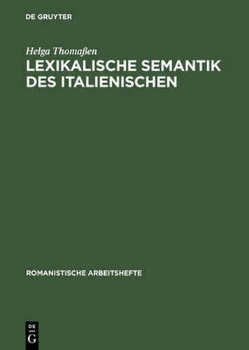 Cover image for Lexikalische Semantik des Italienischen: Eine Einfuhrung