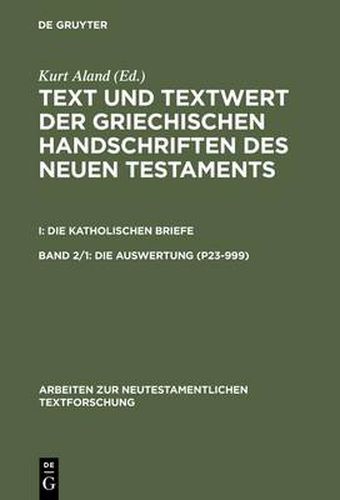 Cover image for 1: Die Auswertung (P23-999). 2: Die Auswertung (1003-2805)