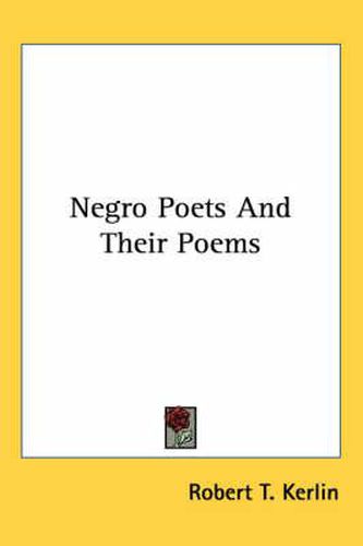 Cover image for Negro Poets And Their Poems