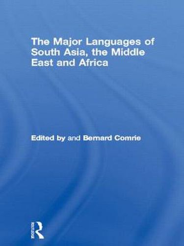 Cover image for The Major Languages of South Asia, the Middle East and Africa