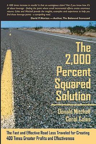 Cover image for The 2,000 Percent Squared Solution: The Fast and Effective Road Less Traveled for Creating 400 Times Greater Profits and Effectiveness