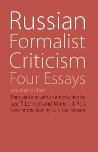 Cover image for Russian Formalist Criticism: Four Essays, Second Edition