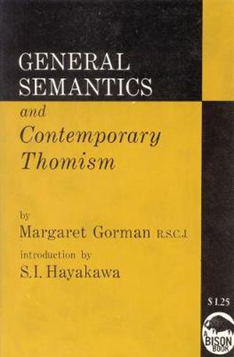 Cover image for General Semantics and Contemporary Thomism