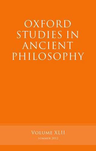 Cover image for Oxford Studies in Ancient Philosophy, Volume 42