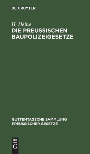 Cover image for Die Preussischen Baupolizeigesetze