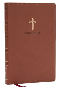 Cover image for NKJV Holy Bible, Ultra Thinline, Brown Leathersoft, Red Letter, Comfort Print