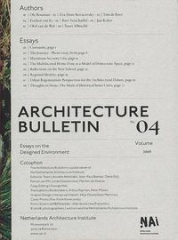 Cover image for Architecture Bulletin: Essays on the Designed Environment