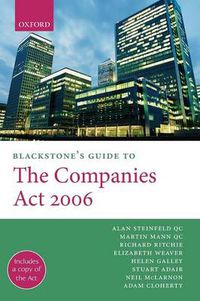 Cover image for Blackstone's Guide to the Companies Act