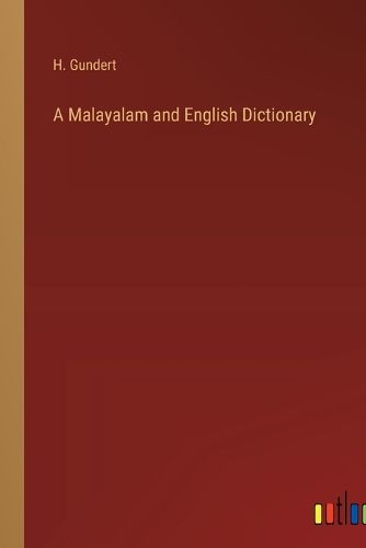 Cover image for A Malayalam and English Dictionary